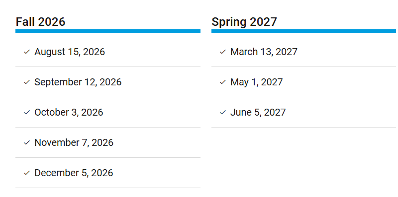 2026全年SAT考试时间 VS 2027上半年SAT考试时间，来了！